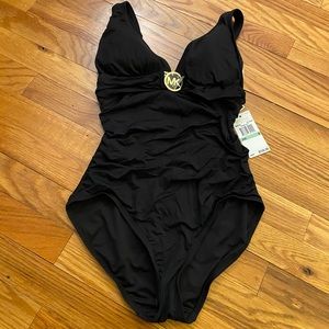 NWT! Black Michael Kors One Piece Bathing Suit